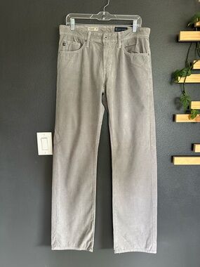 AG Adriano Goldschmied Protégé Straight Leg Corduroy Pants NWOT Men’s 32 Gray